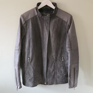 Danier L Indie Sleeze 90s Contemporary Biker Thinsulate Leather Suede Jacket